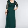 Sheego Vestido De Fiesta - Deep Green