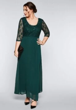 Sheego Vestido De Fiesta - Deep Green
