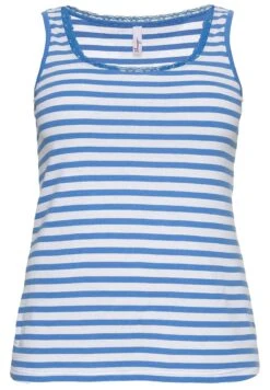 Sheego Top - Jeansblau/Weiß -Sheego Ventas 0099100a092b4c01b600a450b33fd28a