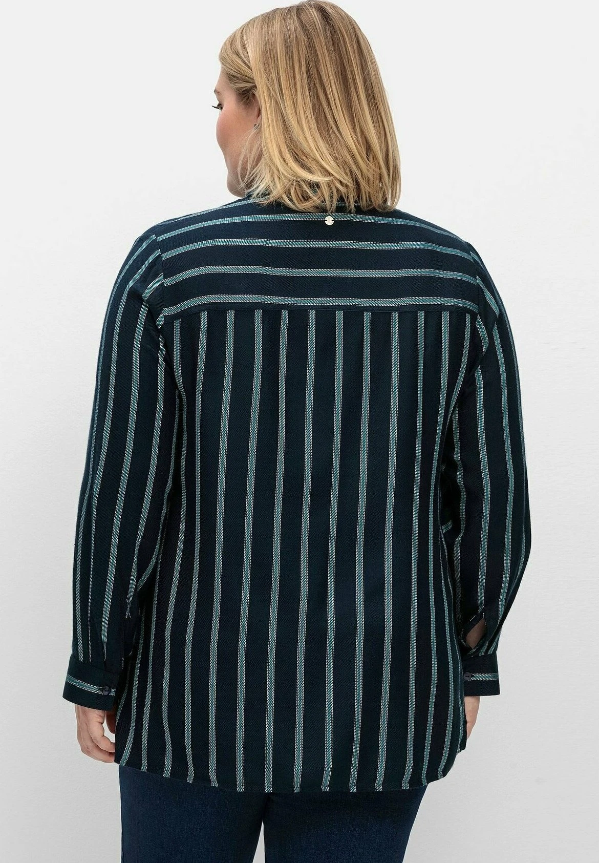 Sheego Camisa - Nachtblau Gestreift 3 Sheego Camisa - Nachtblau Gestreift - Imagen 3