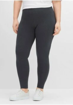 Sheego Leggings - Anthrazit Meliert