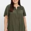 Sheego Blusa - Dunkeloliv