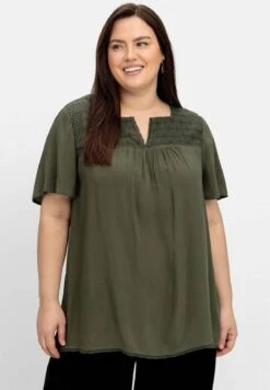 Sheego Blusa - Dunkeloliv