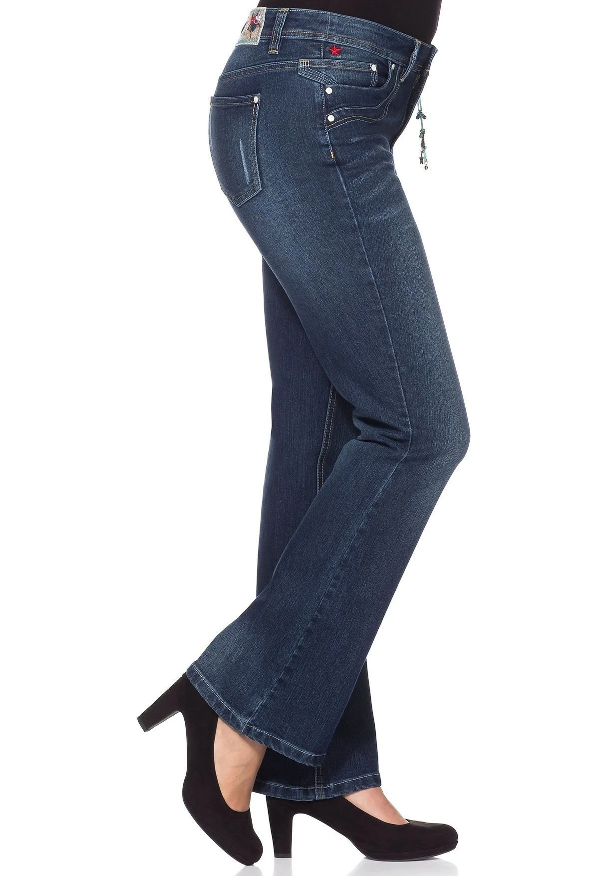 Sheego Vaqueros Bootcut - Dark Blue Denim 3 Sheego Vaqueros Bootcut - Dark Blue Denim - Imagen 3