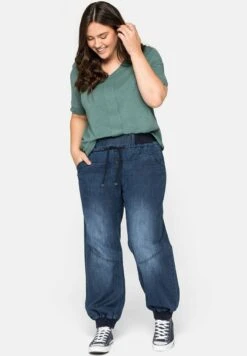 Sheego Vaqueros Tapered - Dark Blue Denim