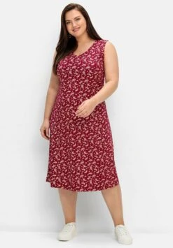 Sheego Vestido Ligero - Beere Gemustert