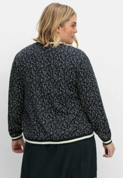 Sheego Verschlusslose - Chaquetas Bomber - Nachtblau Gemustert -Sheego Ventas 15b3c70b9b0b4f589e9b9322be367561