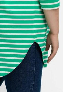 Sheego Camiseta De Manga Larga - Blattgrün Weiß -Sheego Ventas 1a9dcc65bc4c47b2915438f18529b3d1