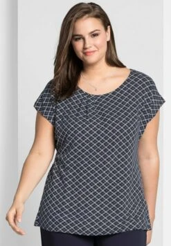 Sheego Blusa - Marine Bedruckt