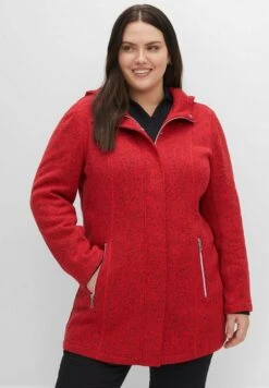 Sheego Chaqueta Fina - Mohnrot Meliert