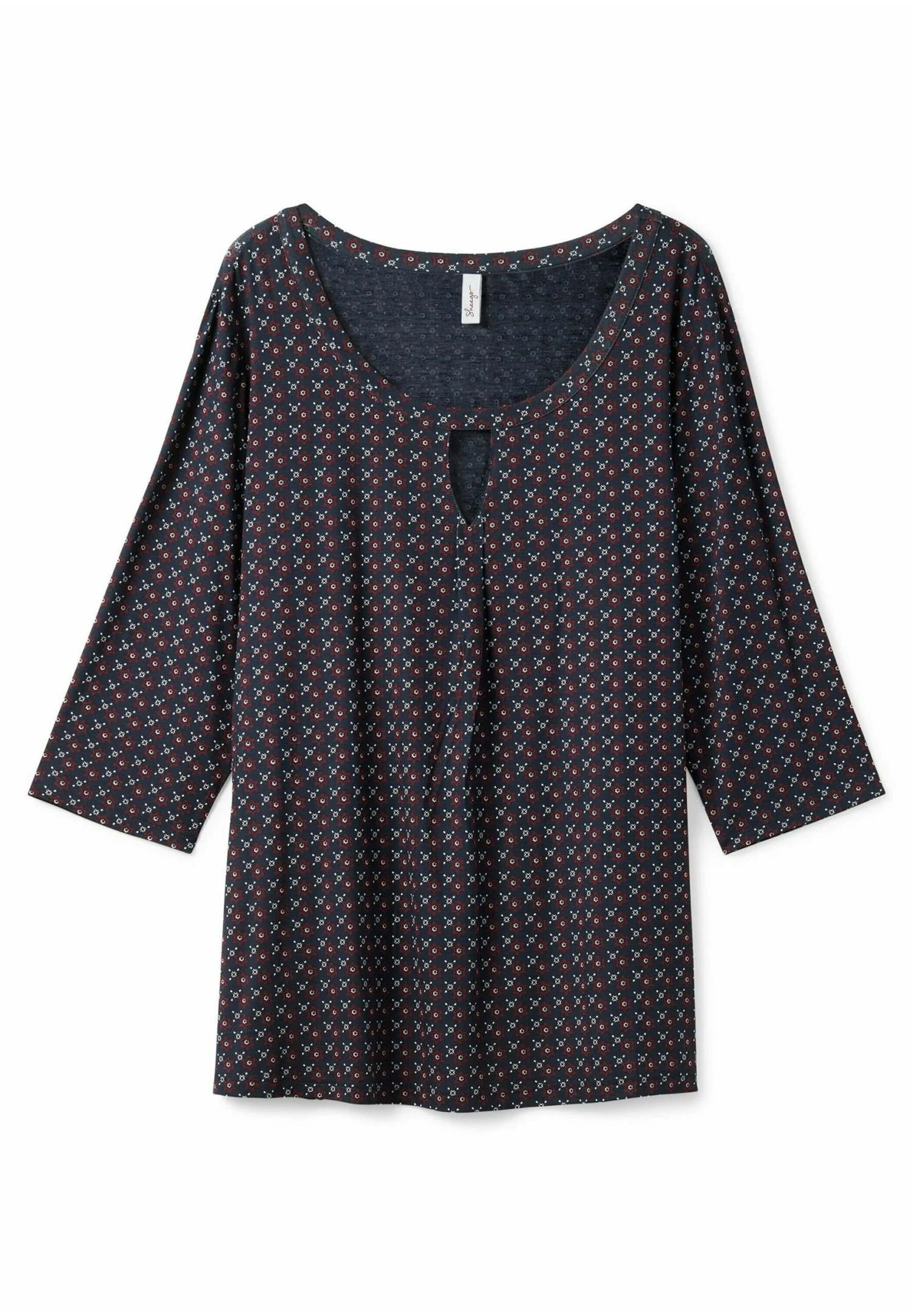 Sheego 3/4-Arm - Camiseta De Manga Larga - Nachtblau Bedruckt 6 Sheego 3/4-Arm - Camiseta De Manga Larga - Nachtblau Bedruckt - Imagen 6