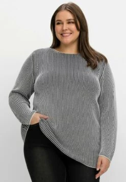 Sheego Jersey De Punto - Nachtblau Meliert