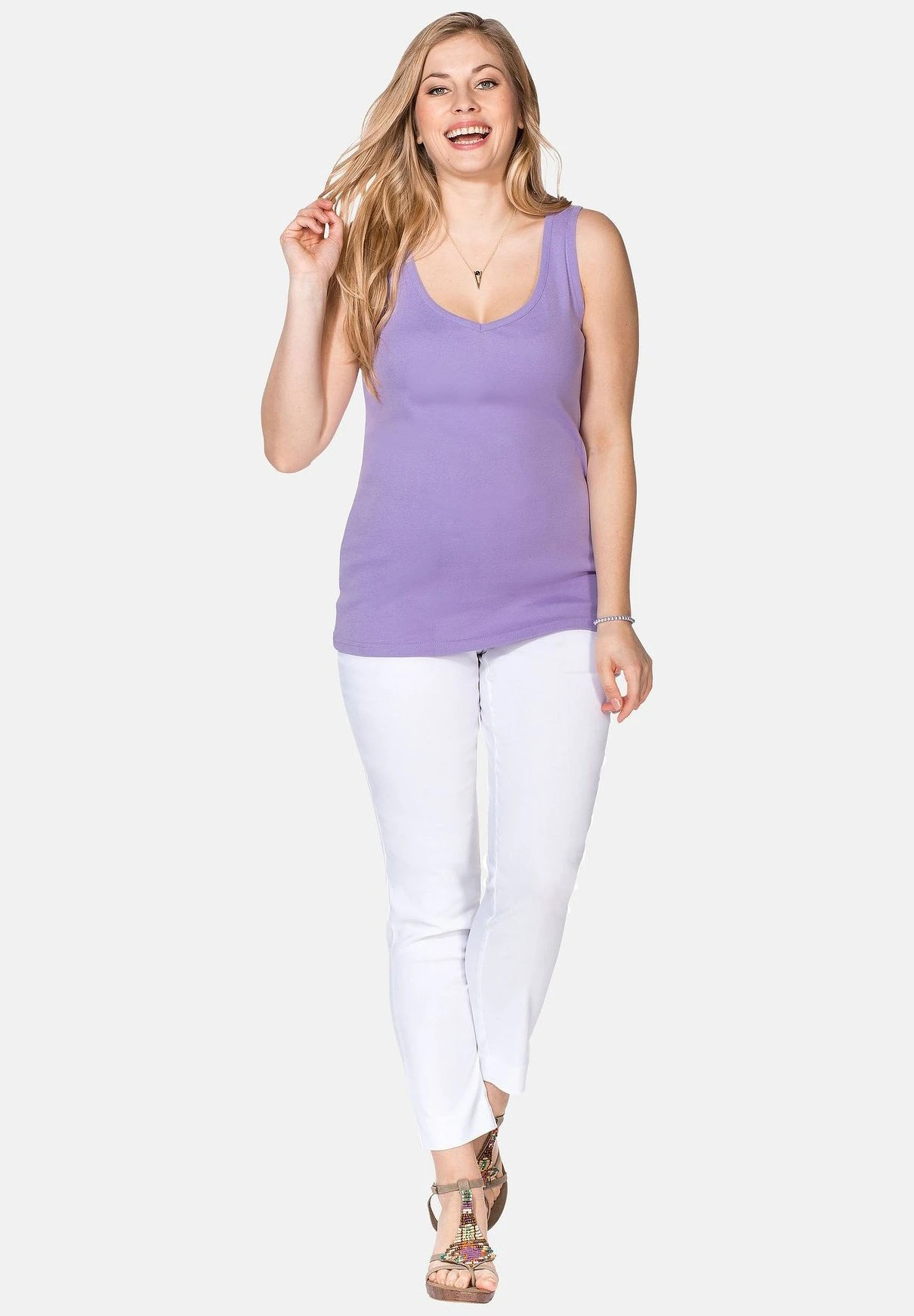 Sheego Bengalin - Pantalones - White 2 Sheego Bengalin - Pantalones - White - Imagen 2