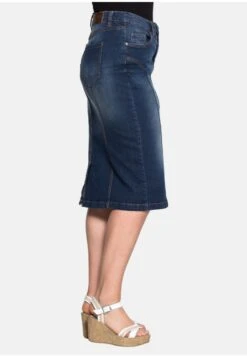 Sheego Falda Vaquera - Dark Blue Denim -Sheego Ventas 2972444bbdf3443f8e4d85e341526517
