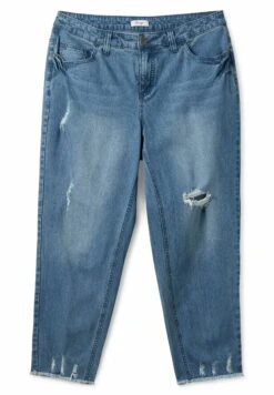 Sheego Vaqueros Tapered - Blue Used Denim -Sheego Ventas 2b356928f29644b19485ab4e66e3ac48