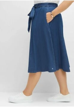 Sheego Falda Acampanada - Blue Denim -Sheego Ventas 2b5480506ded4c0da5660281a8bcbc75