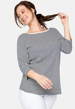 Sheego Camiseta De Manga Larga - Marine