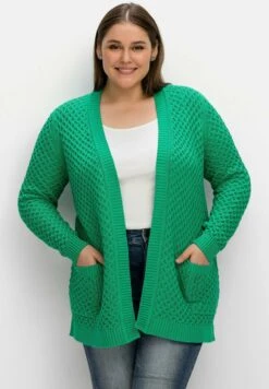 Sheego Chaqueta De Punto - Blattgrün