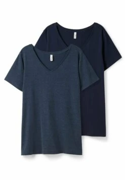 Sheego 2 Pack - Camiseta Básica - Marine/Indigo Meliert -Sheego Ventas 2e25f20e1f9b462caacf3cf81bc07929