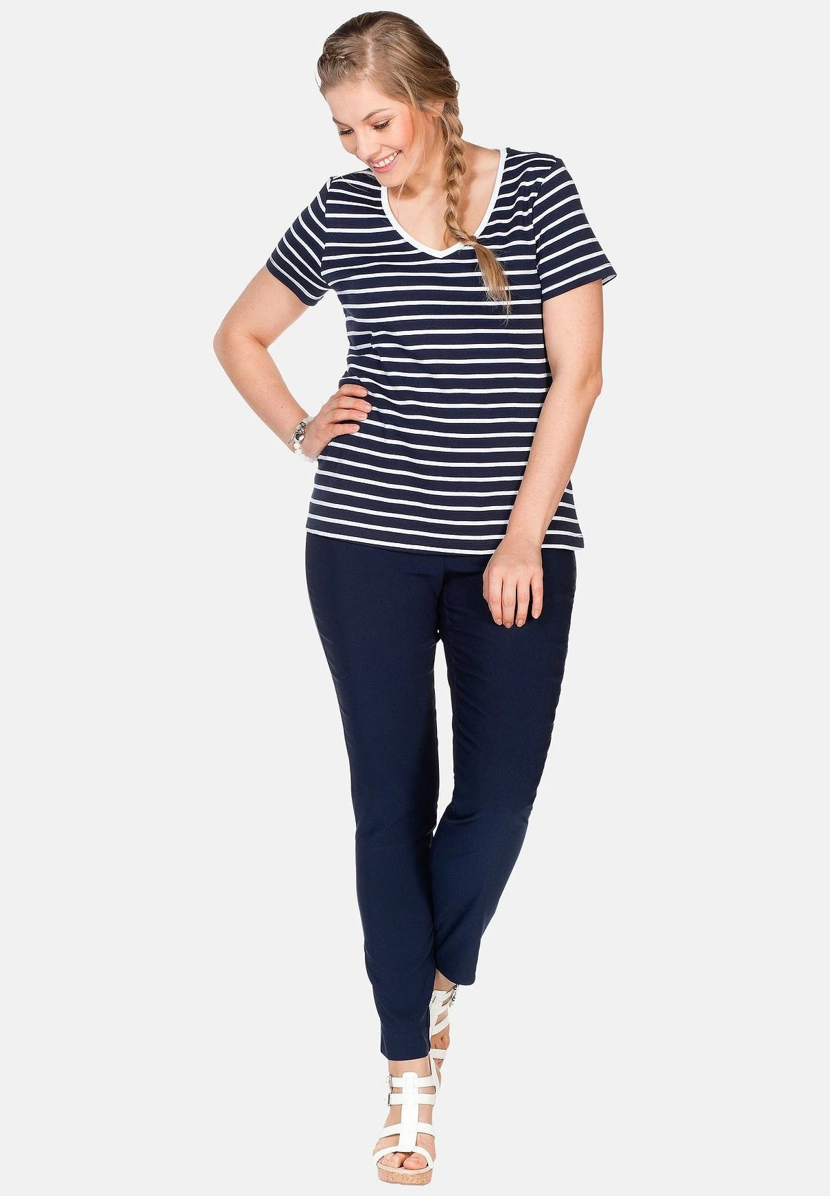 Sheego Bengalin - Pantalones - Marine 2 Sheego Bengalin - Pantalones - Marine - Imagen 2