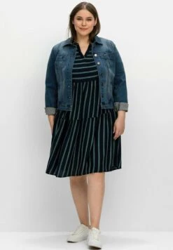 Sheego Vestido Informal - Nachtblau Gestreift