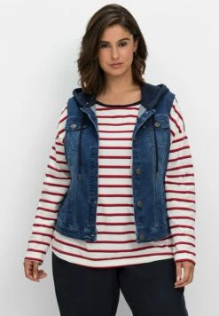 Sheego Chaleco - Blue Denim