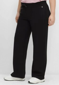 Sheego Palazzo - Pantalones Deportivos - Schwarz