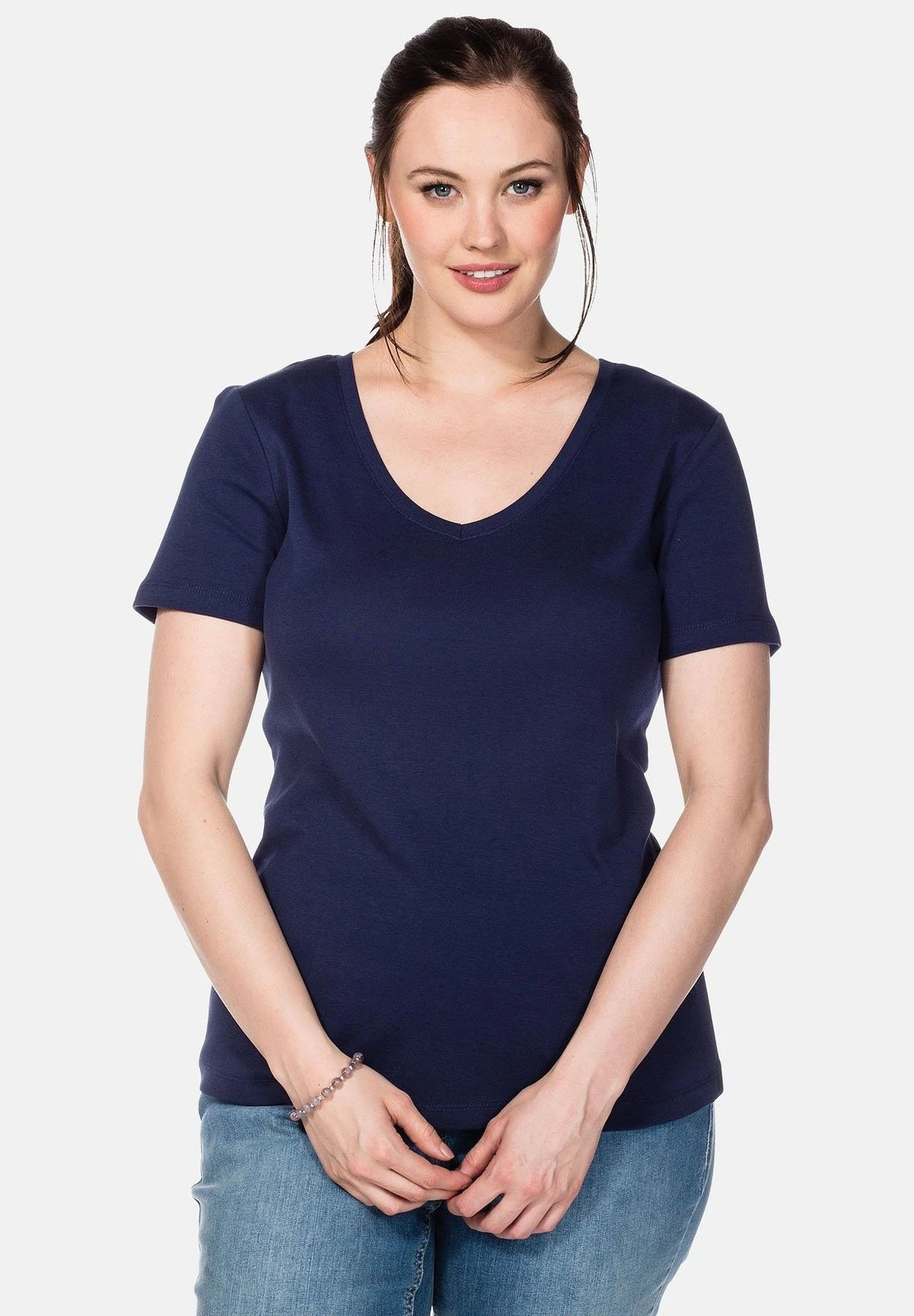 Sheego Camiseta Básica - Marine 1 Sheego Camiseta Básica - Marine