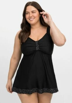 Sheego Top De Bikini - Schwarz Gepunktet