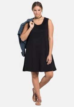 Sheego Vestido Ligero - Black