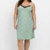 Sheego Camisón - Mint Bedruckt