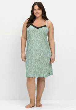 Sheego Camisón - Mint Bedruckt