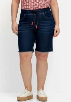 Sheego Bermudas - Shorts Vaqueros - Dark Blue Denim