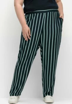 Sheego Gestreifte - Pantalones - Nachtblau Gestreift
