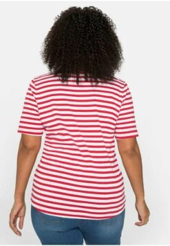 Sheego Camiseta Estampada - Mohnrot/ Weiß -Sheego Ventas 42b414cbed464d649c22162400ca087b