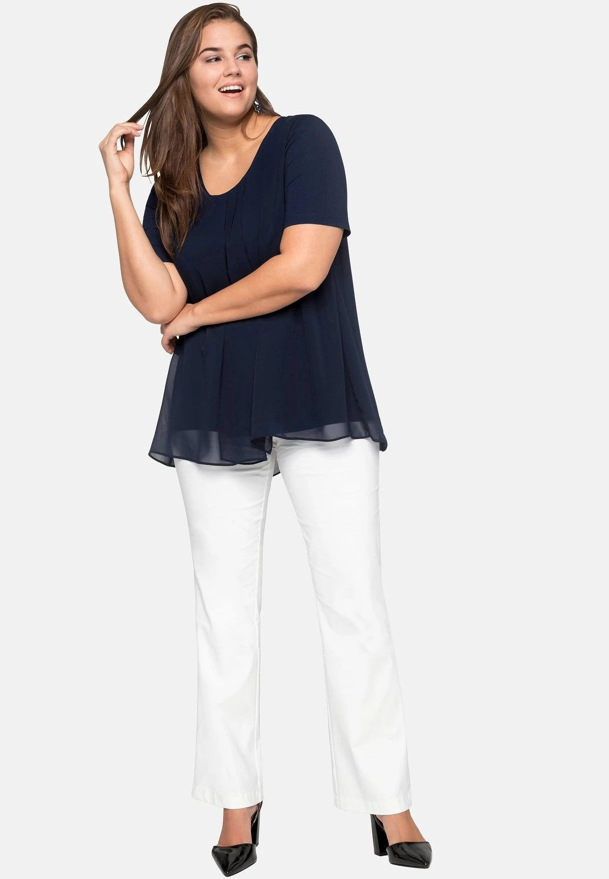 Sheego Blusa - Navy 2 Sheego Blusa - Navy - Imagen 2