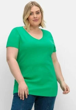 Sheego Camiseta Básica - Blattgrün