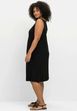 Sheego Vestido Ligero - Schwarz -Sheego Ventas 46bdf9471e0440bb93b187221337bf15