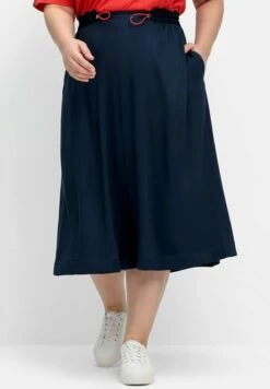 Sheego Falda Acampanada - Nachtblau
