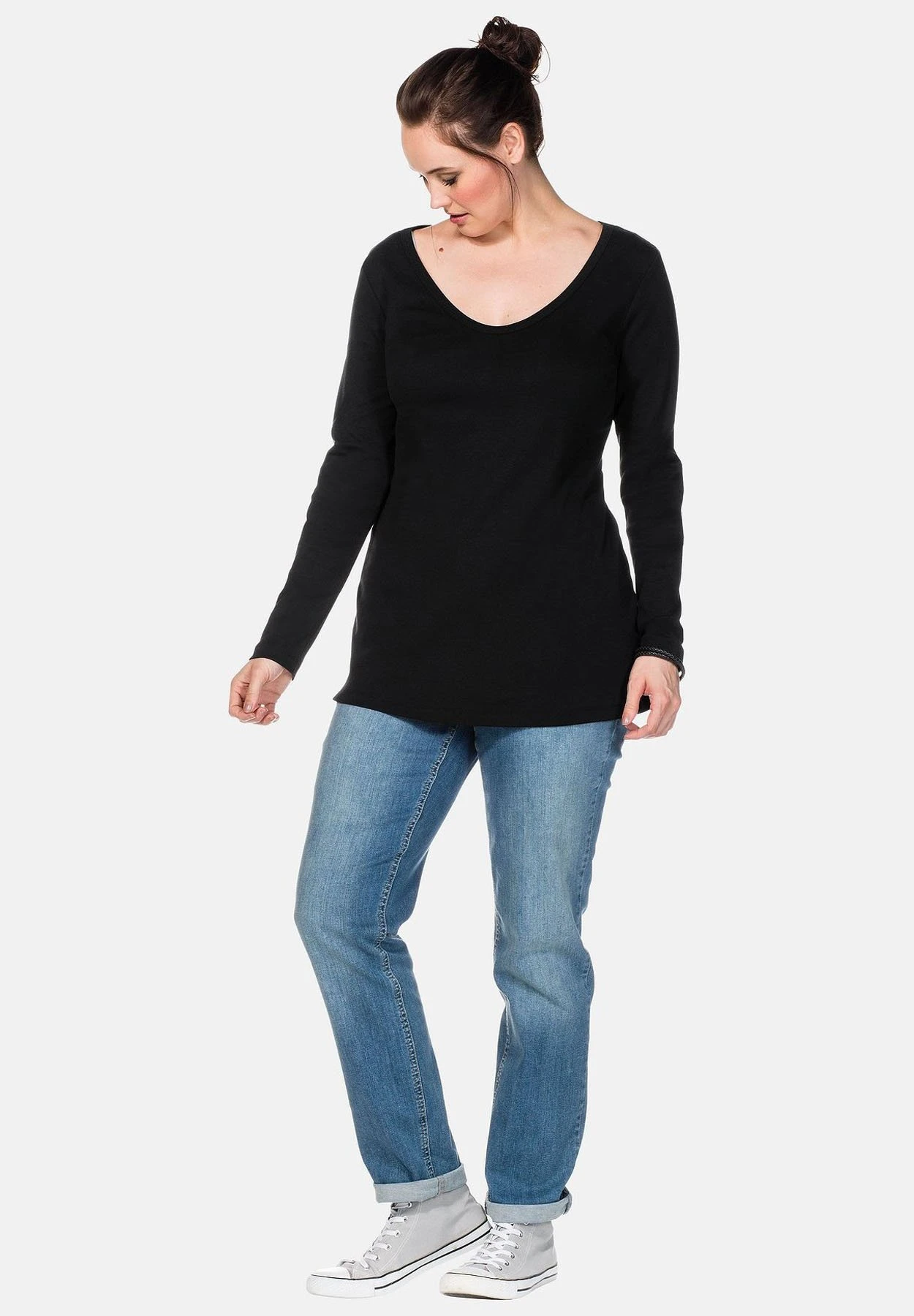 Sheego Langarm - Camiseta De Manga Larga - Black 2 Sheego Langarm - Camiseta De Manga Larga - Black - Imagen 2