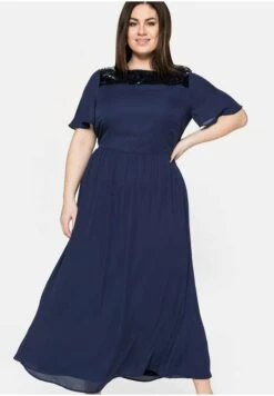Sheego Vestido Largo - Marine