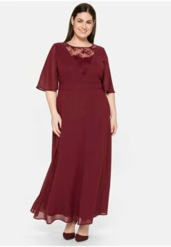 Sheego Vestido Largo - Himbeere