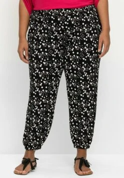 Sheego Strand - Pantalones Deportivos - Schwarz Gepunktet