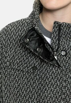 Sheego Abrigo Clásico - Black/ White -Sheego Ventas 60360b40bab84ba4957de9e825ad4077