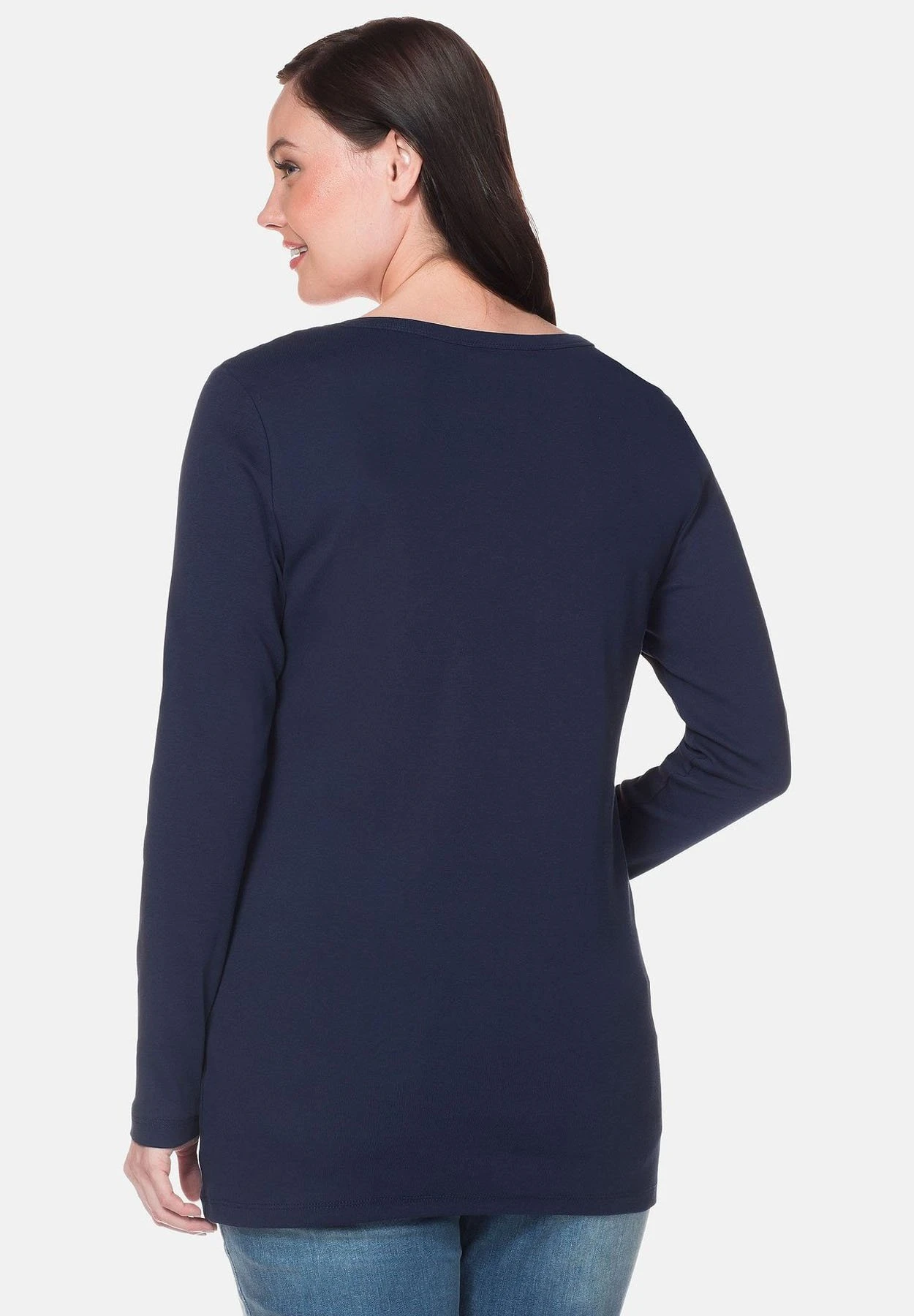 Sheego Langarm - Camiseta De Manga Larga - Marine 3 Sheego Langarm - Camiseta De Manga Larga - Marine - Imagen 3