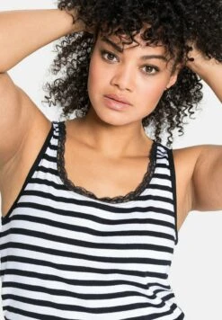 Sheego Top - Black/ White 8 Sheego Top - Black/ White -Sheego Ventas 64c83f35e7da4613ae12bacbb7a49e71