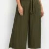 Sheego Culotte - Pantalones - Dunkeloliv