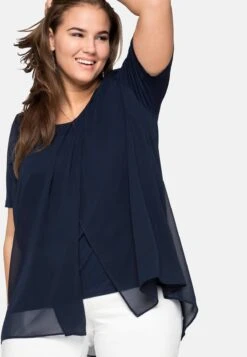 Sheego Blusa - Navy 8 Sheego Blusa - Navy -Sheego Ventas 69512a055afc4c50ab0208fcc4141d76
