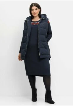 Sheego Vestido De Punto - Nachtblau Gemustert