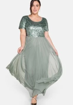 Sheego Vestido De Cóctel - Eukalyptus